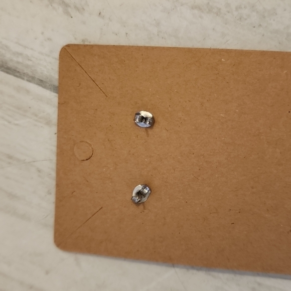 3 for $15-Yellow Rippled Diamond Shaped Studded Earrings - Picture 3 of 3